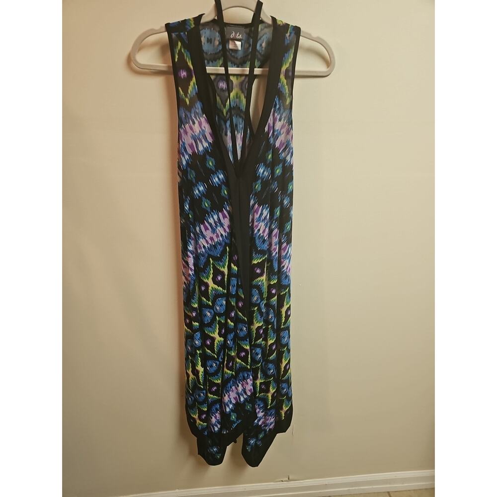 Dots Halter Dress Jagged Hem Size L